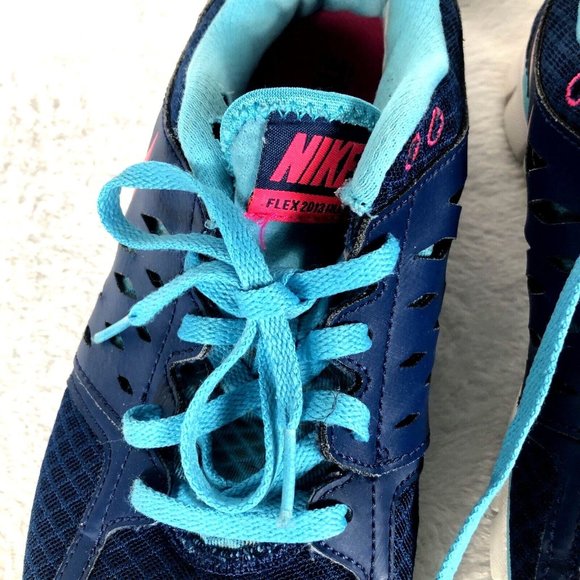 Nike Flex Run Woman's Blue Size 10 Sneakers Shoes - Picture 3 of 12